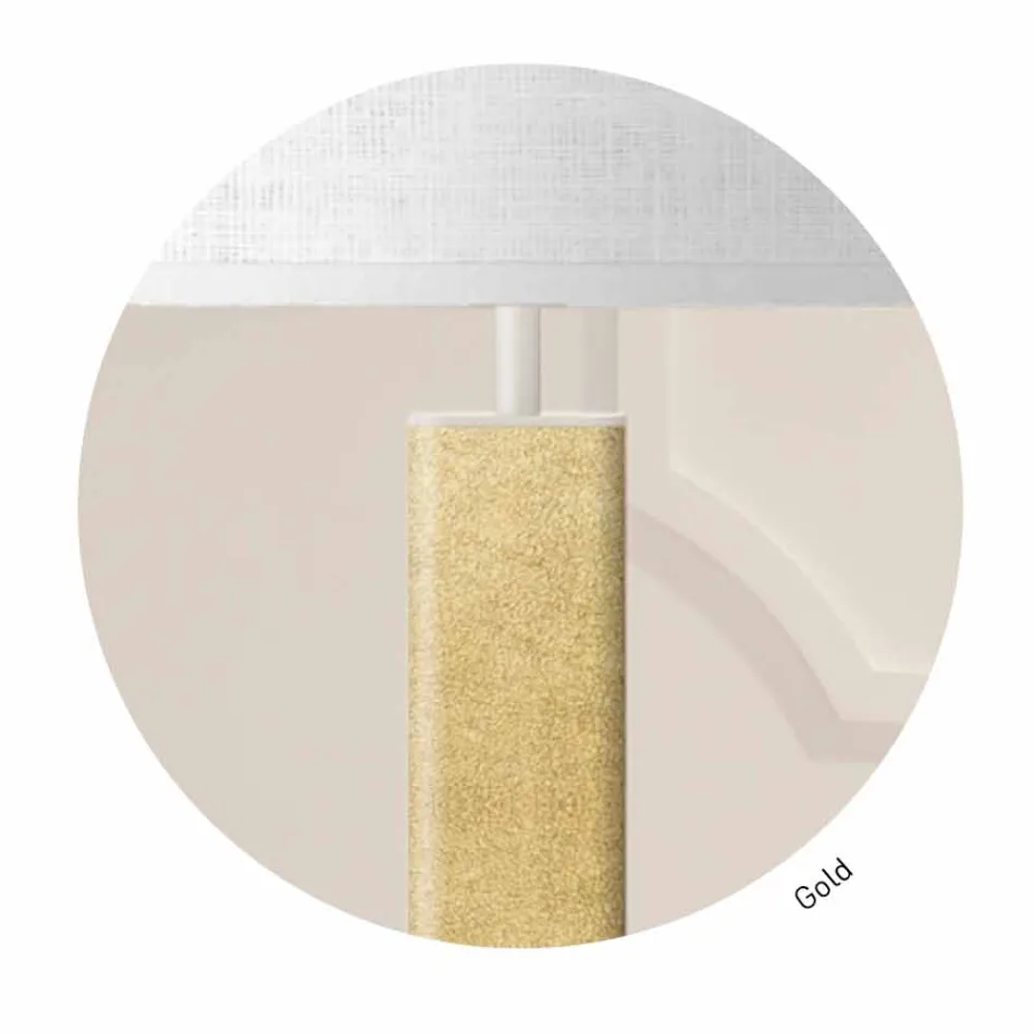 Lámpara de pie de diseño moderno en metal con pantalla de tela Made in Italy - Jump viadurini