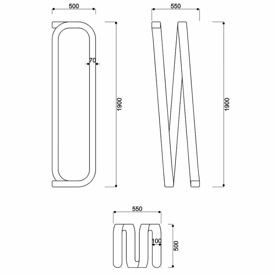Lámpara de pie de diseño moderno hecha en Italia, Sirolo viadurini