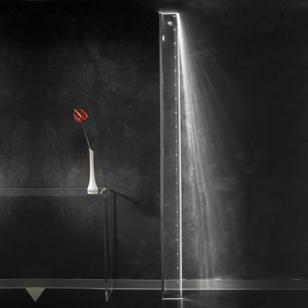 Lámpara de pie LED Regla de diseño de cristal acrílico transparente - Mezure viadurini