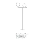 Lámpara de pie moderna en vidrio veneciano con carcasa soplado a mano - Nieve viadurini