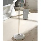 Toallero vintage de 3 brazos de latón y cerámica - Lyon viadurini