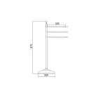 Toallero vintage de 3 brazos de latón y cerámica - Lyon viadurini