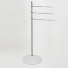 Toallero vintage de 3 brazos de latón y cerámica - Lyon viadurini