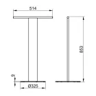 Toallero de pie para lavabo en aluminio blanco o negro - Alcade viadurini