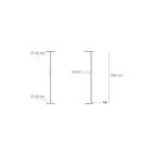 Lámpara de pie de metal con varios acabados fabricada en Italia - Lumi viadurini