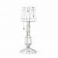 Lámpara de pie para salón 3 luces en metal blanco o natural estilo minimalista - Estilo