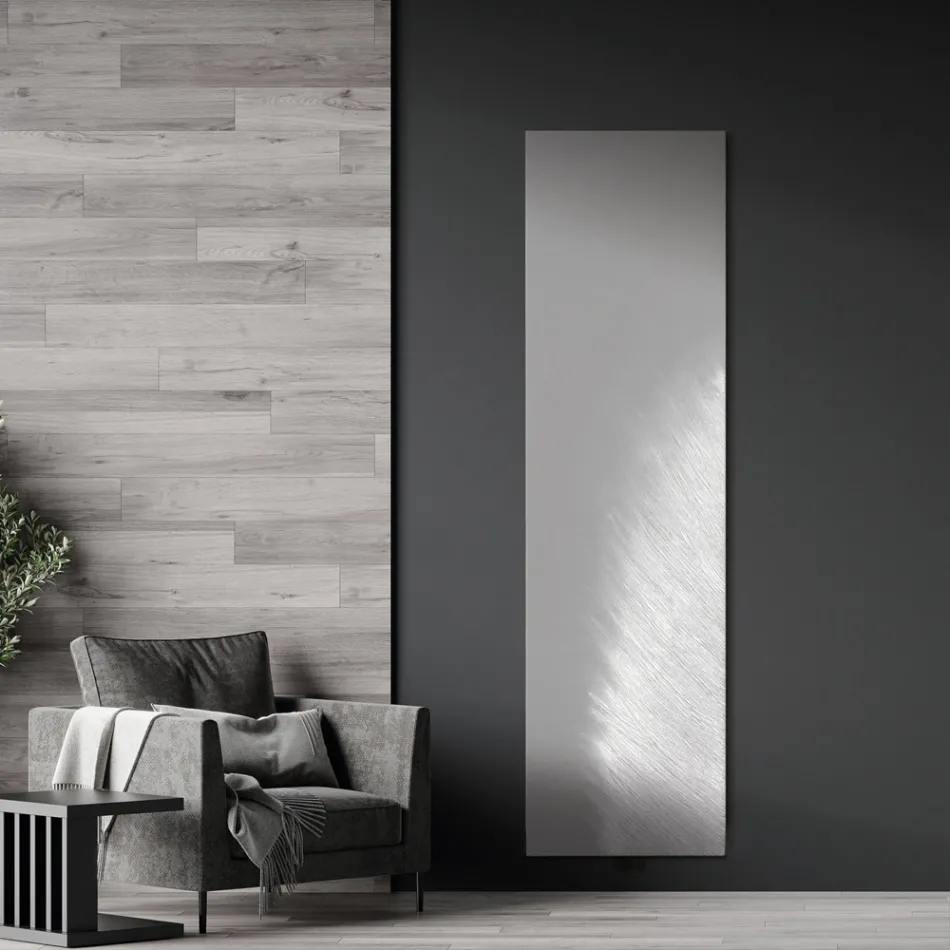 Placa radiante eléctrica de basalto con pantalla de diseño, fabricada en Italia. viadurini