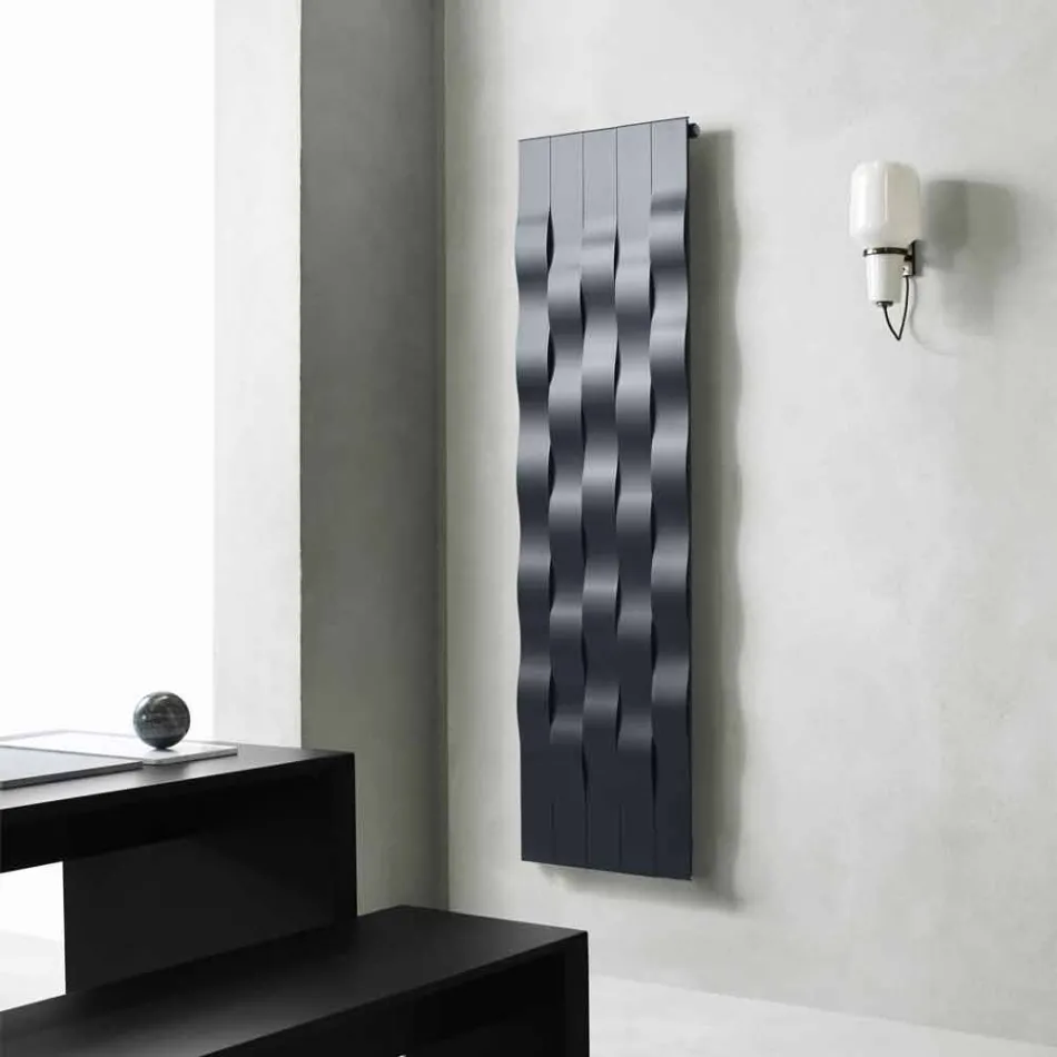 Placa radiante eléctrica de acero con diseño de 5 barras de hasta 1000 vatios - River viadurini