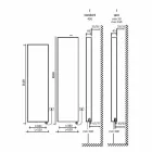 Radiador de pared moderno de placa radiante eléctrica hasta 1000 W - Doblado viadurini