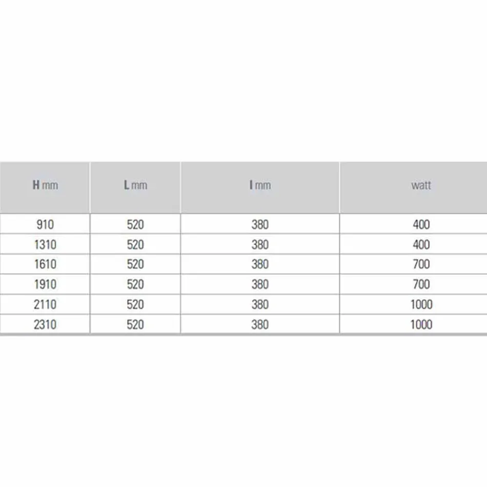 Radiador de pared moderno de placa radiante eléctrica hasta 1000 W - Doblado viadurini