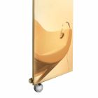 Placa radiante eléctrica vertical en dorado de diseño moderno hasta 1000 W - hielo viadurini