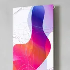 Placa radiante hidráulica de pared en acero con decoración 839 Watt - Kelvin viadurini