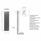 Placa radiante hidráulica de pared en acero con decoración 839 Watt - Kelvin viadurini