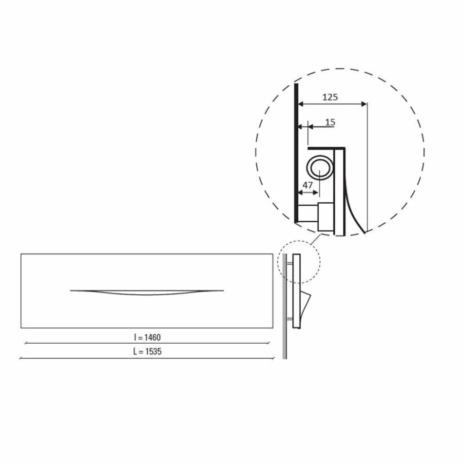 Plancha Radiante Hidráulica de Diseño Horizontal en Acero hasta 820 W - Corte viadurini