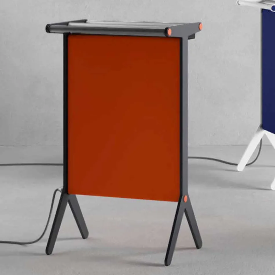 Placa Radiante en Aluminio y Diseño Eléctrico y Tejido de Color 150 W - Sam viadurini