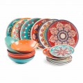 Platos étnicos 18 piezas Servicio de mesa de gres porcelánico y color - Persia