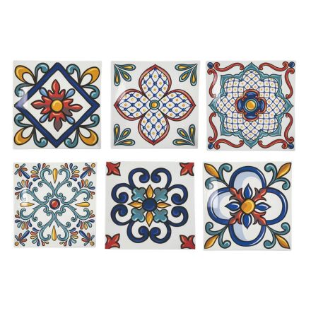 Platos Cuadrados para Mesa en Porcelana de Colores 6 Piezas - Iglesias viadurini