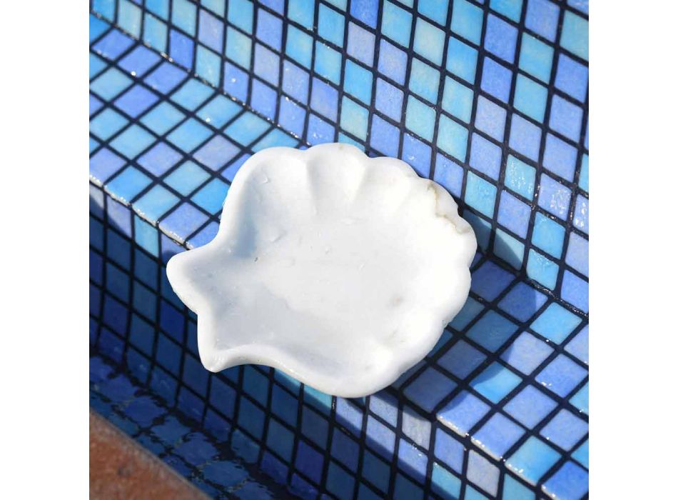 Platillo Seashell Design en mármol estatuario arenado Made in Italy - Mietta viadurini