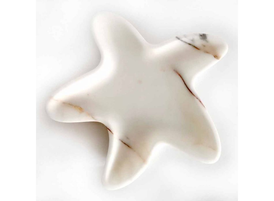 Platillo de mármol moderno en forma de estrella de mar Made in Italy - Ticcio viadurini