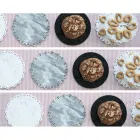 Plato redondo de queso en mármol blanco o negro hecho en Italia - Kirby viadurini