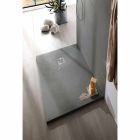 Plato de ducha 140x70 cm en blanco o gris - Resina efecto cemento Cupio viadurini
