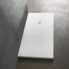 Plato de ducha moderno 160x70 en resina efecto piedra - Domio viadurini