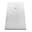 Plato de ducha moderno 160x70 en resina efecto piedra - Domio viadurini