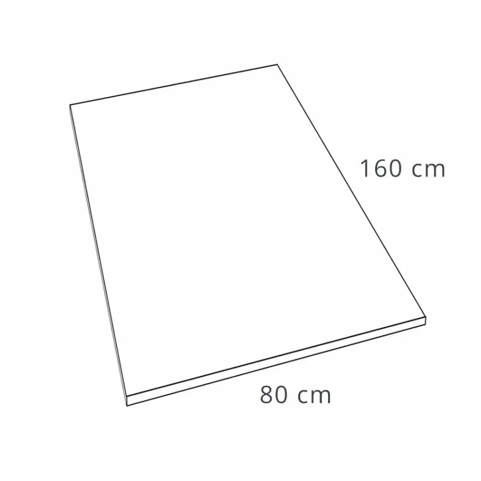 Plato de Ducha 160x80 cm en Resina Blanca con Desagüe y Tapa - Estimo viadurini