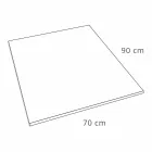 Plato de Ducha 90x70 de Resina Efecto Terciopelo Blanco con Tapa Desagüe - Estimo viadurini