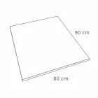 Plato de ducha moderno 90x80 de efecto resina piedra y acero - Domio viadurini