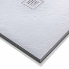 Plato de ducha de diseño moderno en resina efecto piedra 100x70 - Domio viadurini