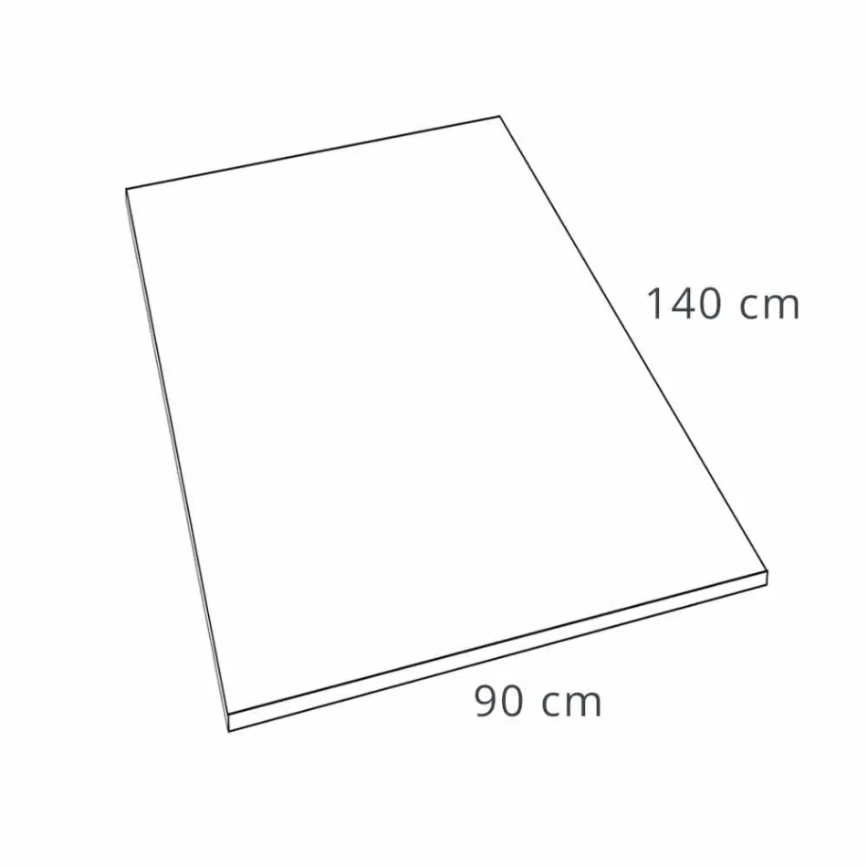 Plato De Ducha De Resina Efecto Hormigón 140x90 Diseño Moderno - Cupio viadurini