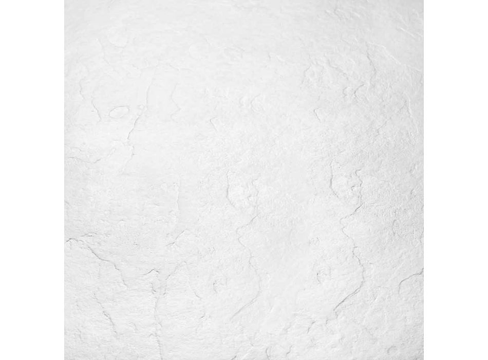 Plato de ducha moderno 170x80 acabado efecto pizarra en resina blanca - Sommo viadurini