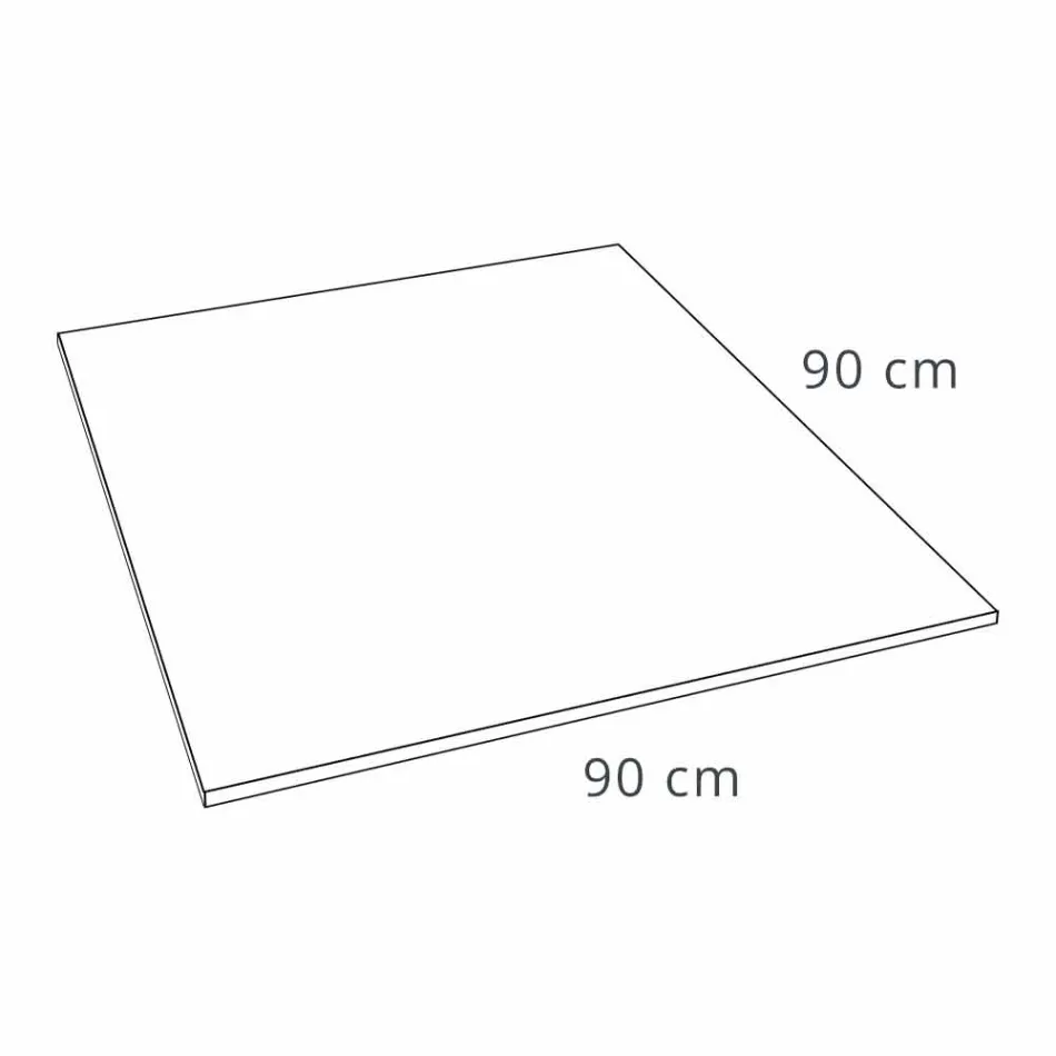 Plato de ducha moderno cuadrado 90x90 en resina blanca efecto pizarra - Sommo viadurini