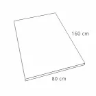 Plato de ducha moderno rectangular 160x80 en resina efecto piedra - Domio viadurini