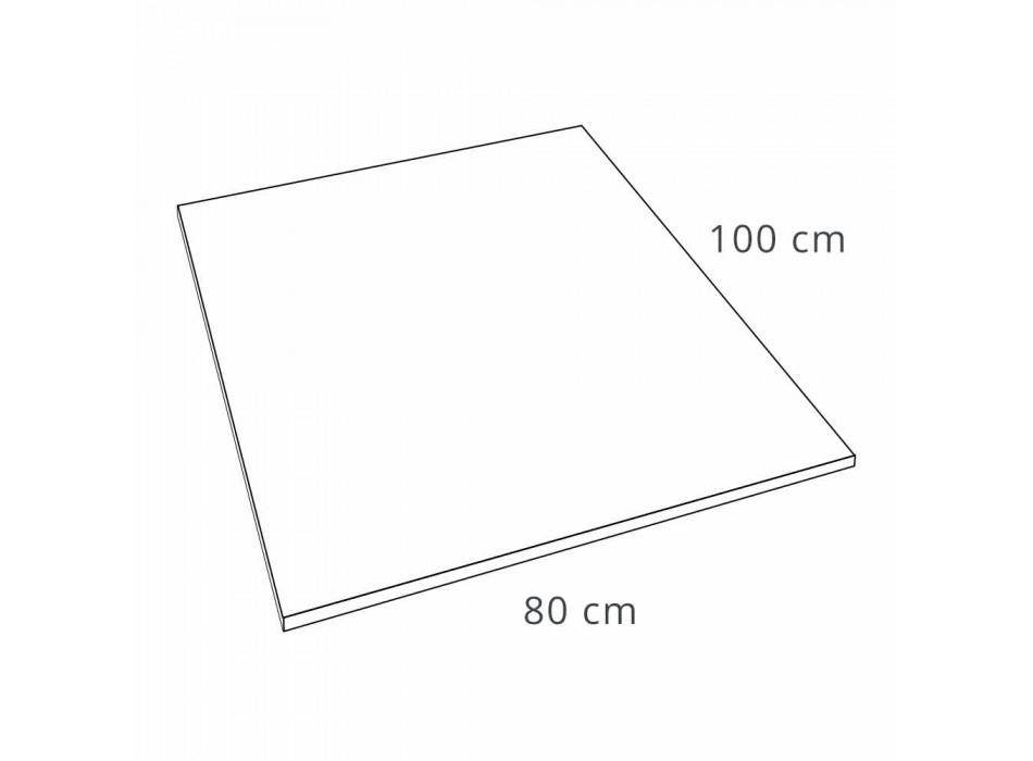 Plato de ducha rectangular 100x80 en resina acabado efecto cemento - Cupio viadurini