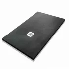 Plato de ducha rectangular 140x90 en resina acabado efecto piedra - Domio viadurini