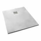 Plato de ducha rectangular moderno de resina efecto cemento 90x70 cm - Cupio viadurini