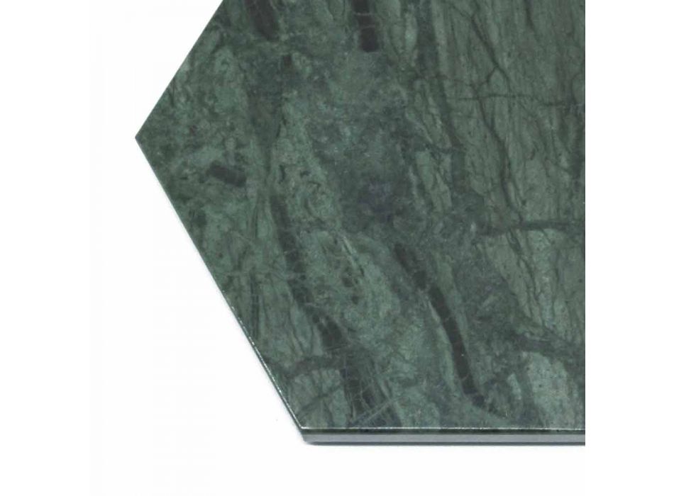 Plato de servicio hexagonal en mármol negro o verde con corcho 4 piezas - Ludivine viadurini