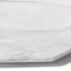 Plato llano grande de mármol Arabescato satinado de diseño italiano - Rodio viadurini
