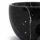 Pequeño Mortero con Mortero en Mármol Blanco Carrara Hecho en Italia - Mirel viadurini