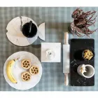 Pequeño Mortero con Mortero en Mármol Blanco Carrara Hecho en Italia - Mirel viadurini