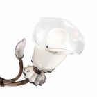 Lámpara de techo Artisan Floral de 3 luces en vidrio, hierro y cerámica - Vicenza viadurini