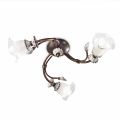 Lámpara de techo Artisan Floral de 3 luces en vidrio, hierro y cerámica - Vicenza