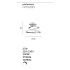 Lámpara de techo LED de metal pintado en blanco de diseño moderno - Rivolta viadurini