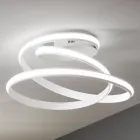 Lámpara de techo LED de metal pintado en blanco de diseño moderno - Rivolta viadurini