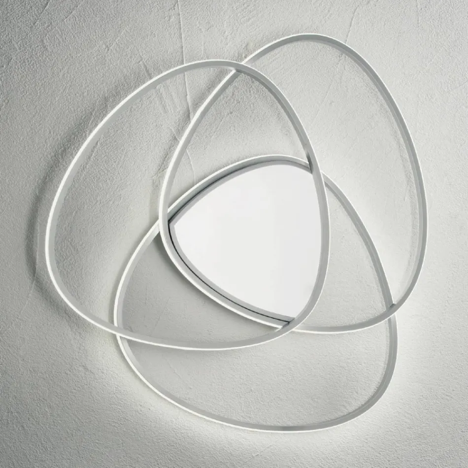 Lámpara de techo Lámpara de pared LED en metal dorado o plateado - Rosella viadurini