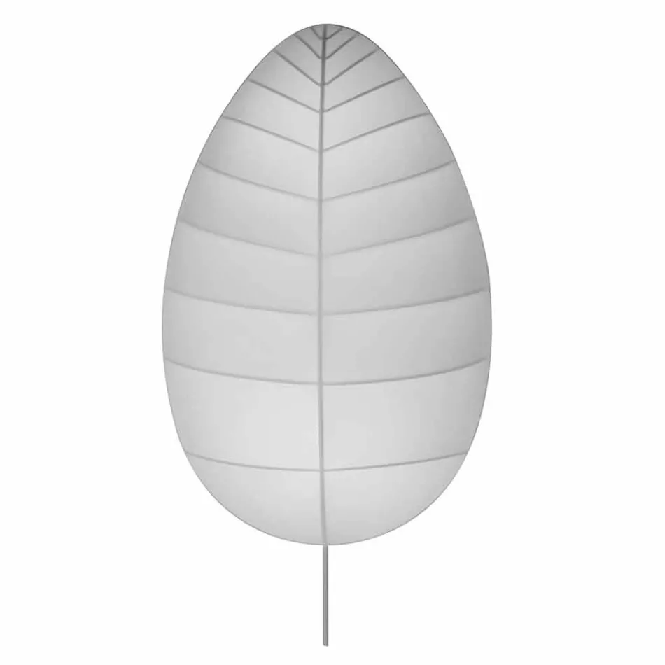 Lámpara de pared en metal y diseño de licra blanca en 3 dimensiones - Follaje viadurini