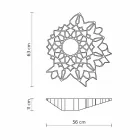 Aplique de luz de techo en Tecnopolímero Diseño Blanco o Dorado 2 Tamaños - Catedral viadurini