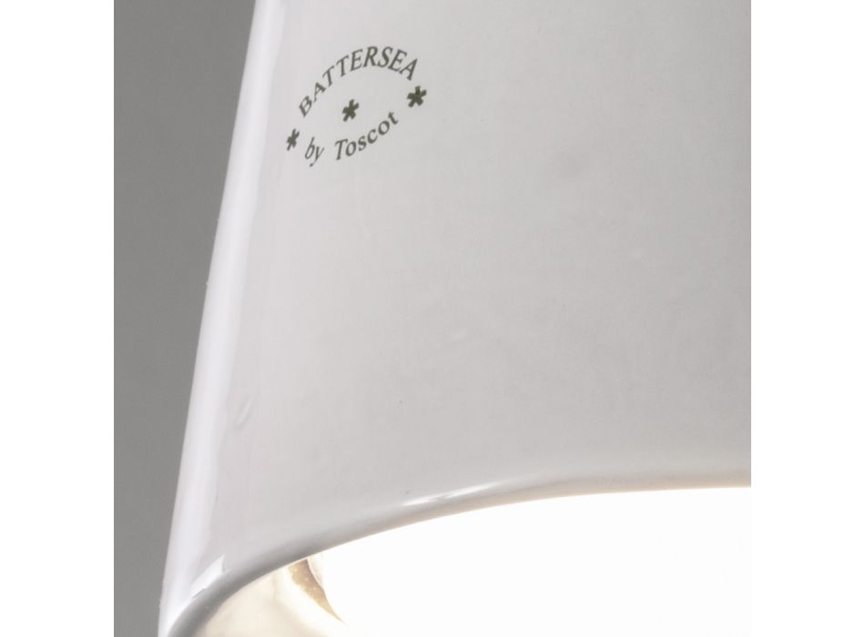 Lámpara de techo artesanal en mayólica y aluminio Made in Italy - Toscot Battersea viadurini
